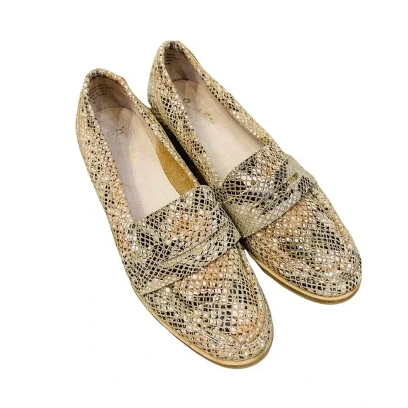 Anthropologie Seychelles Tiger Eyes Weekend Leather Loafers 7.5 - Picture 2 of 11